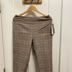 Zac and Rachel Brown Plaid Pant 10 NWT